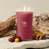 image:imageWoodWick Cinnamon Chai Holiday Candle Gifts for Women and Men 97 oz Medium Hourglass Candle with Crackling WickSpiced Blackberry