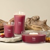 image:imageWoodWick Cinnamon Chai Holiday Candle Gifts for Women and Men 97 oz Medium Hourglass Candle with Crackling WickSpiced Blackberry