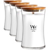 image:imageWoodWick Fireside Holiday Candle Gifts for Women and Men 16 oz Ellipse Candle with Crackling WickWhite Teak
