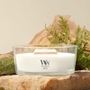 image:imageWoodWick Fireside Holiday Candle Gifts for Women and Men 16 oz Ellipse Candle with Crackling WickWhite Teak