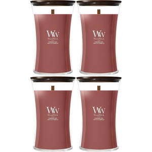 image:imageWoodWick Cinnamon Chai Holiday Candle Gifts for Women and Men 97 oz Medium Hourglass Candle with Crackling WickRed