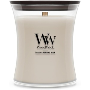 image:imageWoodWick Cinnamon Chai Holiday Candle Gifts for Women and Men 97 oz Medium Hourglass Candle with Crackling WickTonka  Almond Milk