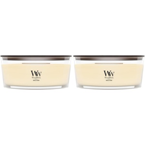 image:imageWoodWick Cinnamon Chai Holiday Candle Gifts for Women and Men 97 oz Medium Hourglass Candle with Crackling WickWhite