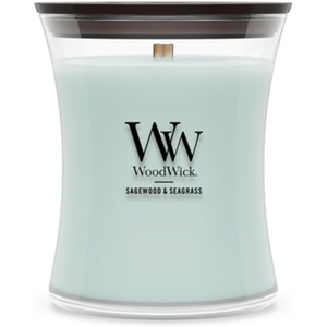 image:imageWoodWick Coastal Sunset Gifts for Women and Men 16 oz Ellipse Candle with Crackling WickSagewood  Seagrass