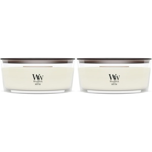 image:imageWoodWick Fireside Holiday Candle Gifts for Women and Men 16 oz Ellipse Candle with Crackling WickWhite