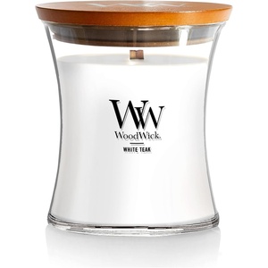 image:imageWoodWick Fireside Holiday Candle Gifts for Women and Men 16 oz Ellipse Candle with Crackling WickWhite Teak